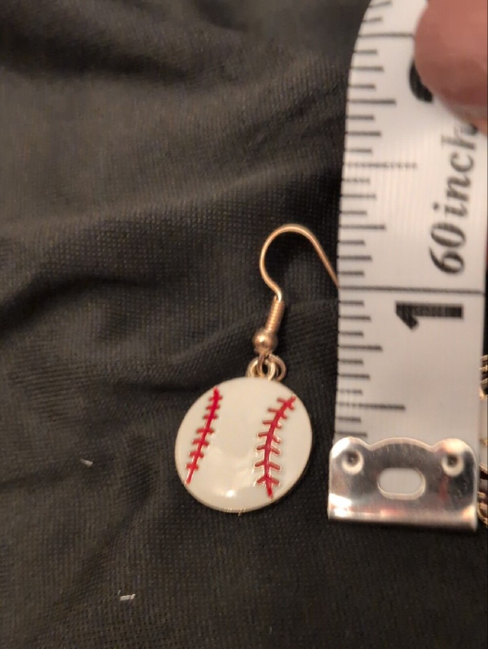 Baseball Glove and Ball Earrings - Gold Tone - Picture 3 of 8